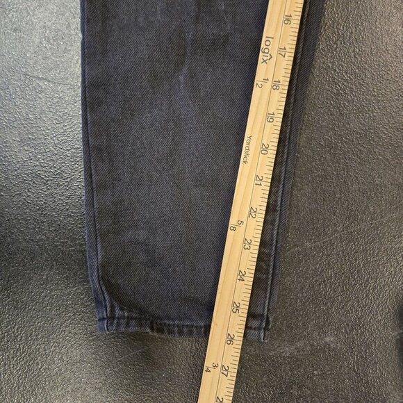 Levis Womens Grunge Emo High-Waisted Ribcage Ripped Mom Jeans Washed Black Size - Picture 7 of 11